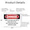 Signmission High Voltage 480 Volts Must Be In The Off Danger Sign, Aluminum, 24in W x 18in L, 2PK OS-2PACK-DS-A-1824-L-1958 - alternate 5
